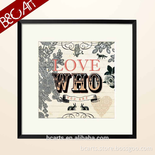 Wholesale Modern hotel decoration art love letter picture